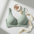 Velvet Dream Push-Up Bralette - Green flat lay