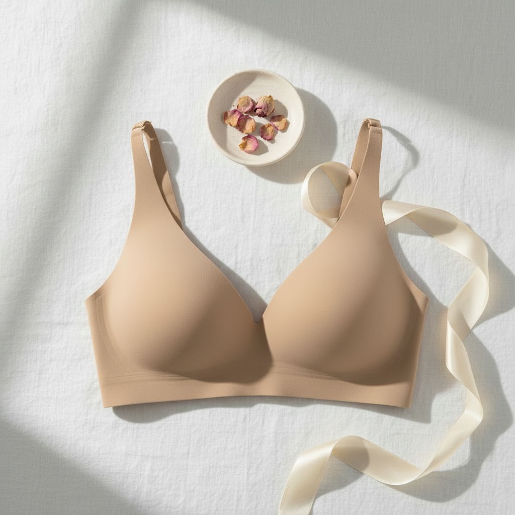 Velvet Dream Push-Up Bralette - Khaki flat lay